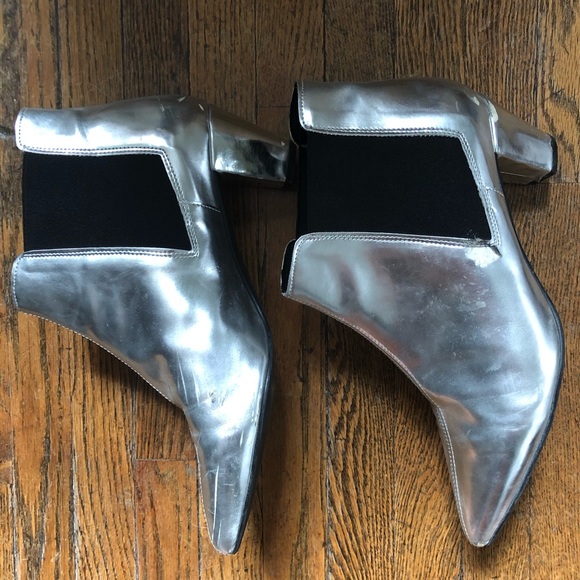 Silver ankle boots - Picture 1 of 9